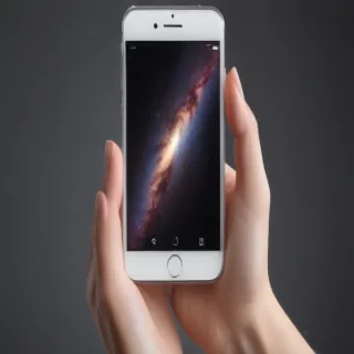hand holding a phone