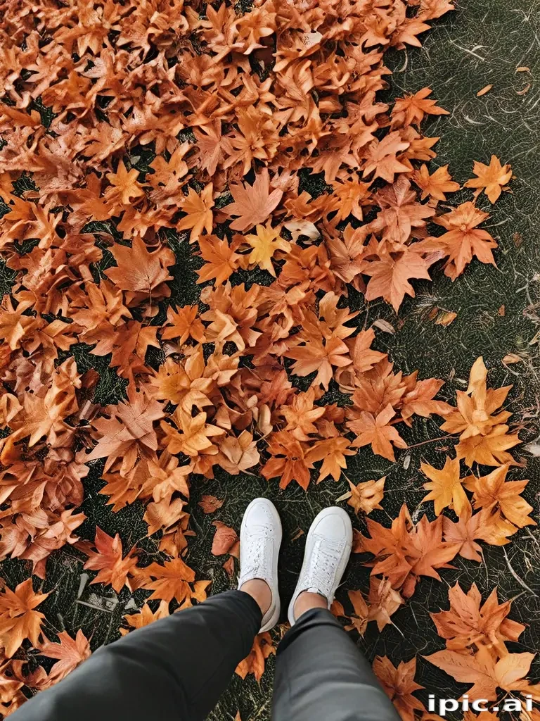 fall leaves aesthetic