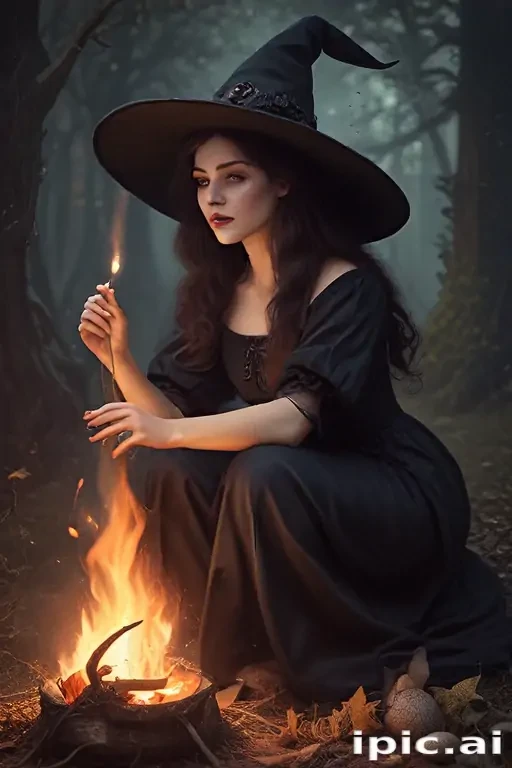 vintage witch art