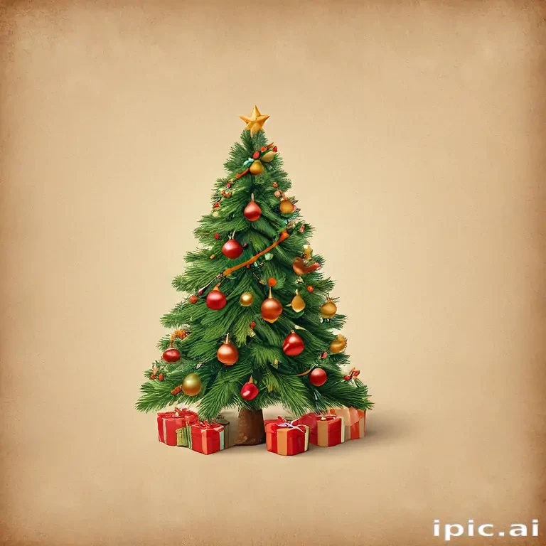 christmas background with tree