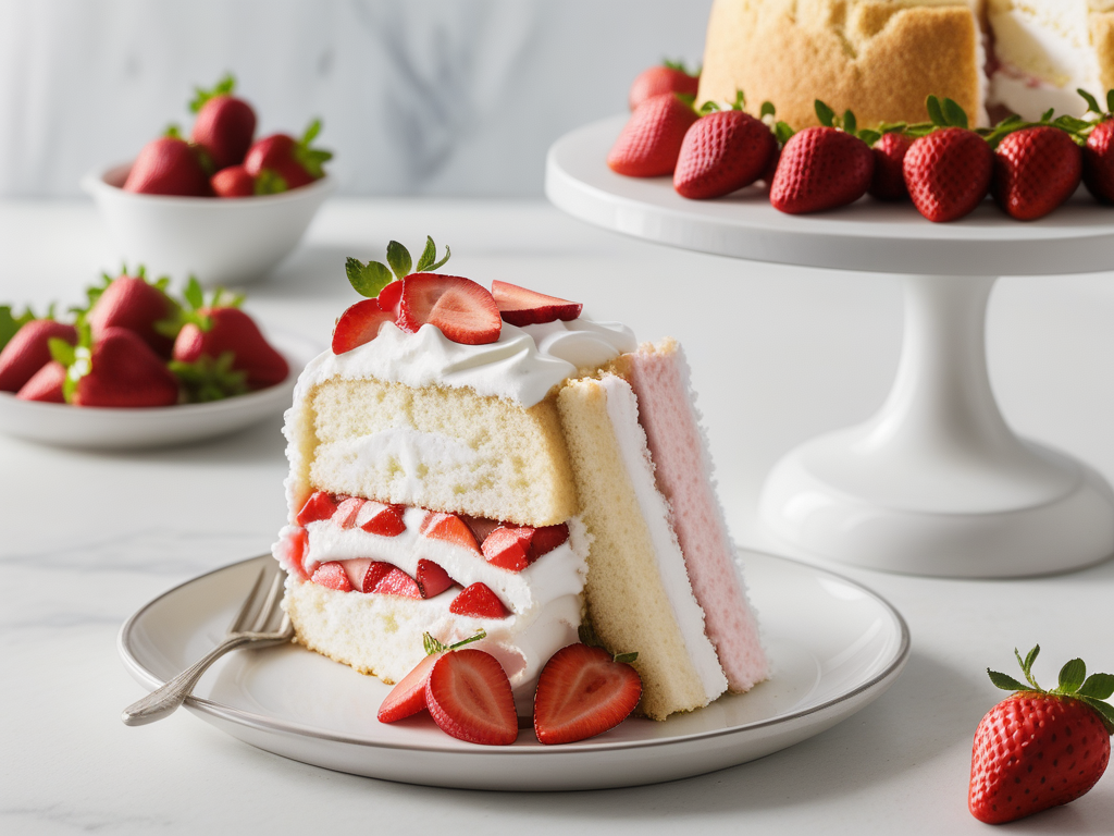 strawberry shortcake angel food cake