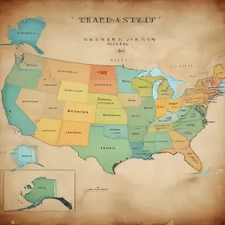 map of united states with states