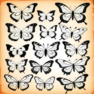 butterflies sketches