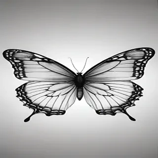 black butterfly outline