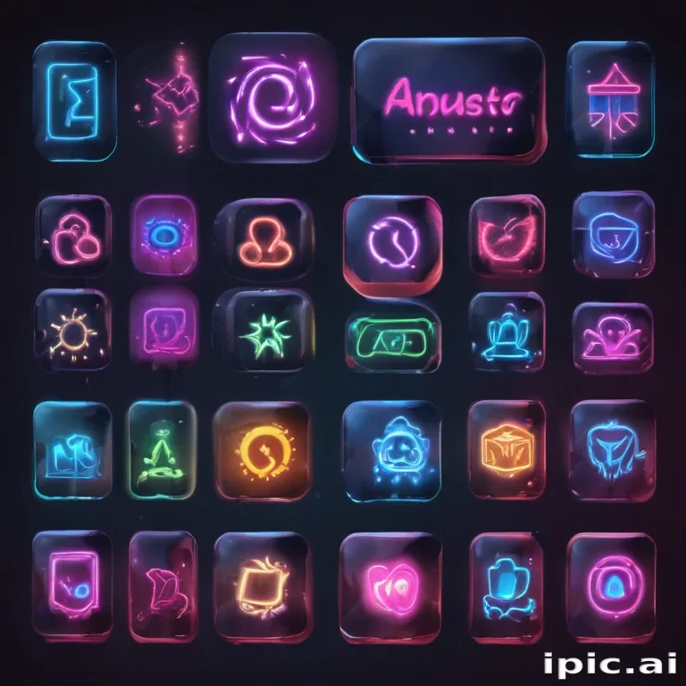 neon app icons
