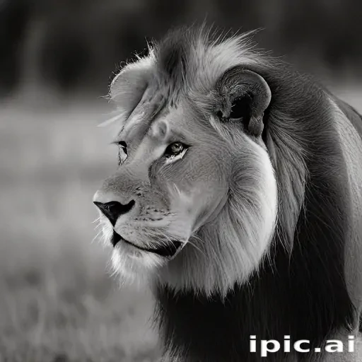 lion black and white pictures
