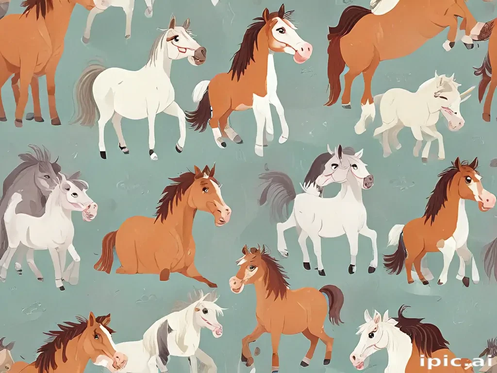 cartoon horses