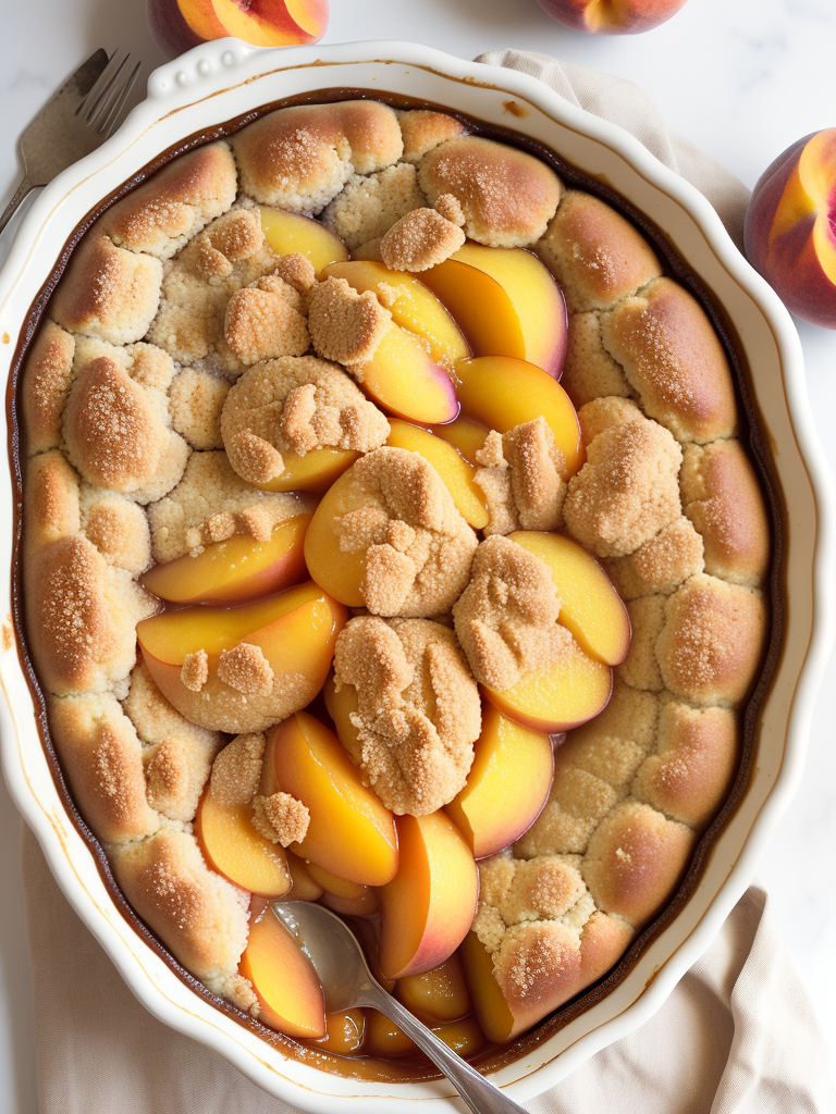 peach cobbler with brown sugar