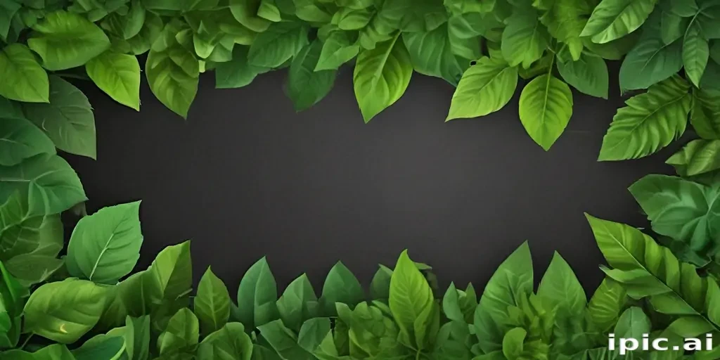 background with green leaves