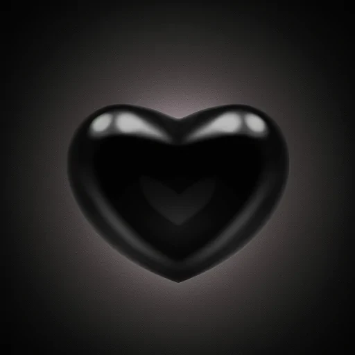 a picture of a black heart