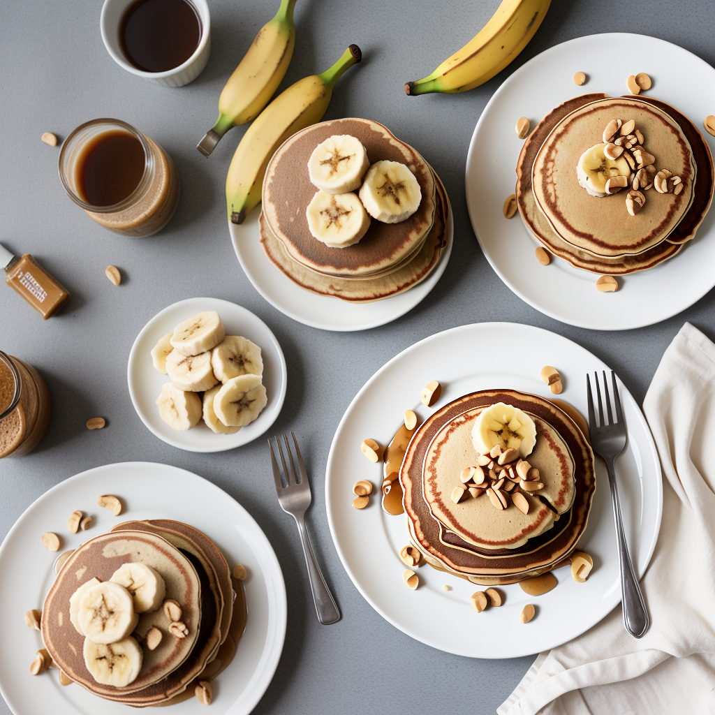peanut butter and banana pancakes