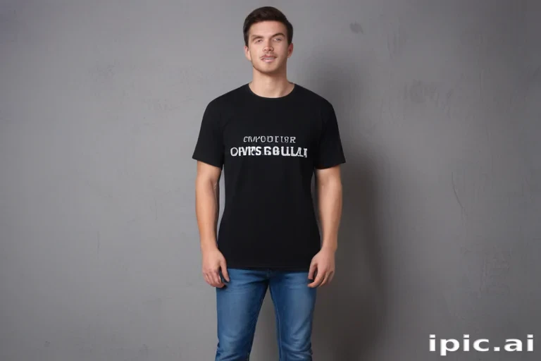 black t shirt mockup free