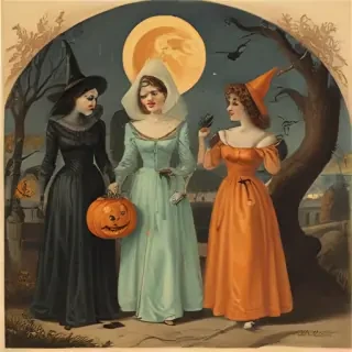 public domain vintage halloween art