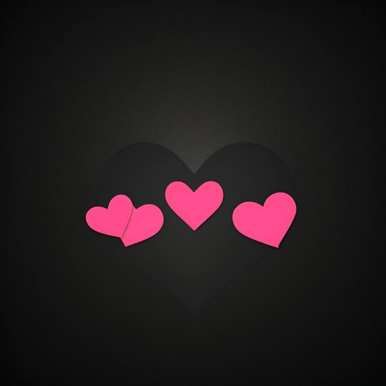 hearts background black
