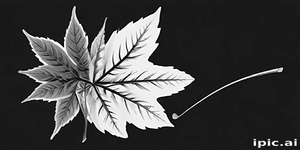leaf clip art black and white