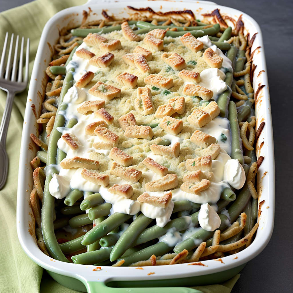green bean casserole with cream cheese