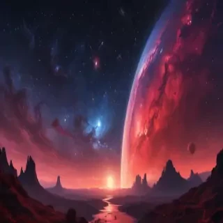 galaxy red wallpaper