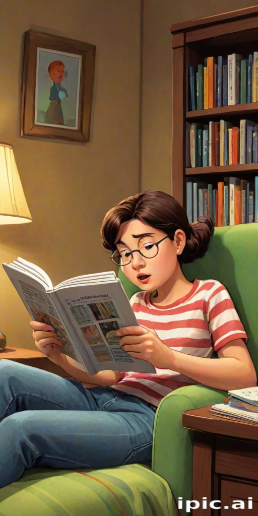 reading cartoon