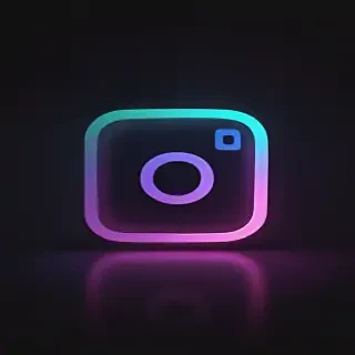 neon instagram logo