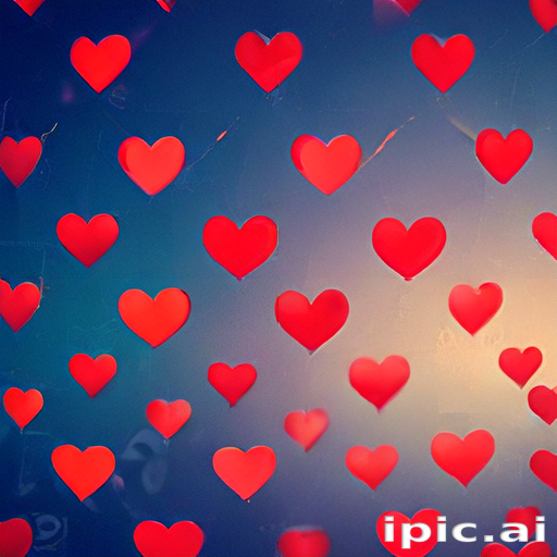 Colorful Hearts Displayed Against a Soft Blue Background in Artistic ...