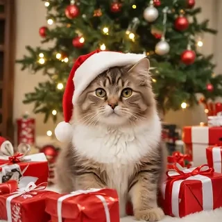 merry christmas cats images
