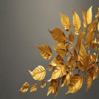 gold leaves png