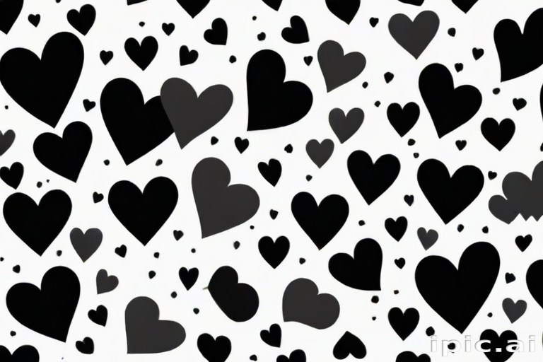 hearts background black
