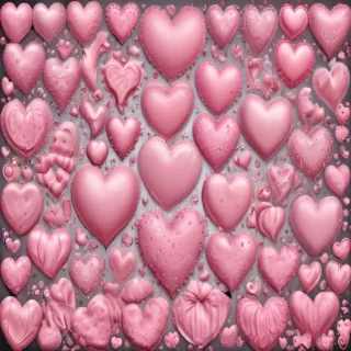 pink hearts clipart