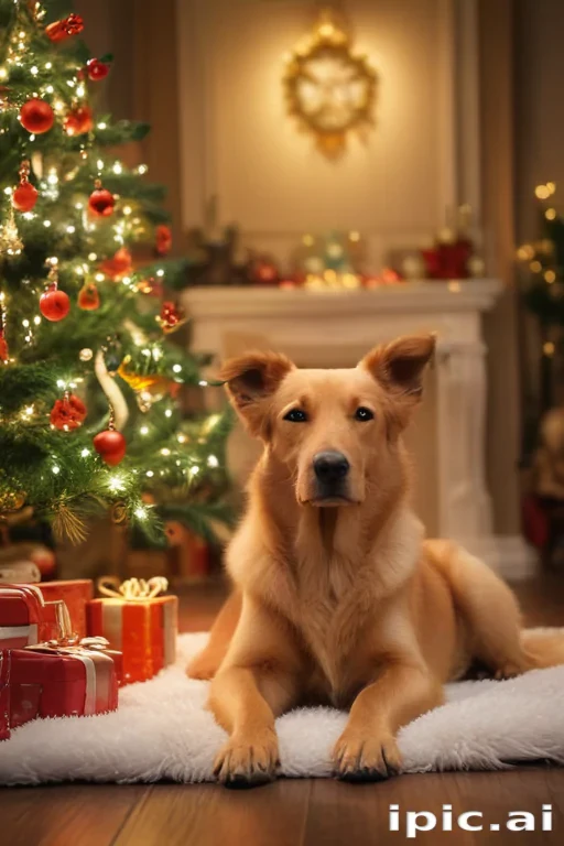 christmas dog background