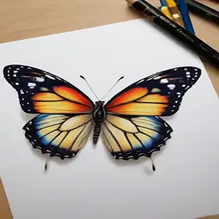 drawing butterfly