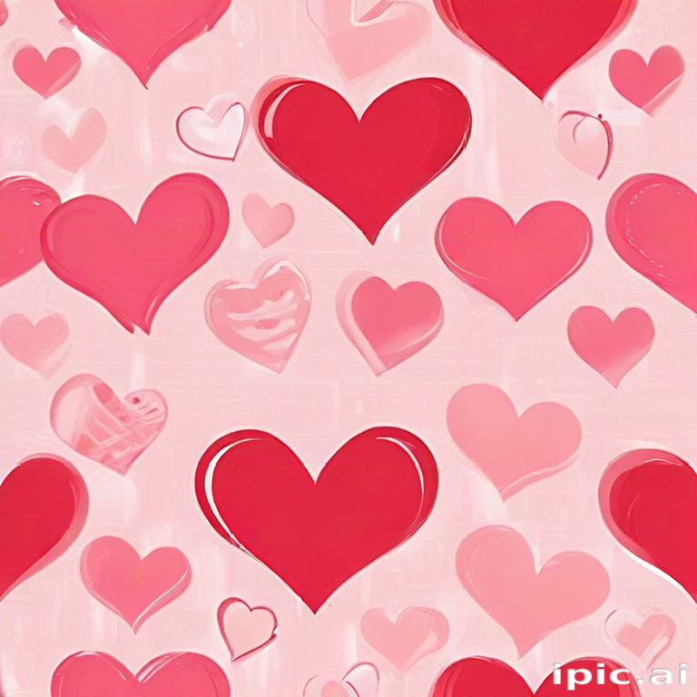A Delightful Array of Colorful Hearts on a Soft Pink Background
