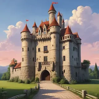 cartoon of castle