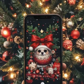 christmas phone wallpaper aesthetic