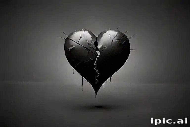 black broken heart