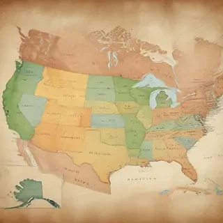 map of united states with states