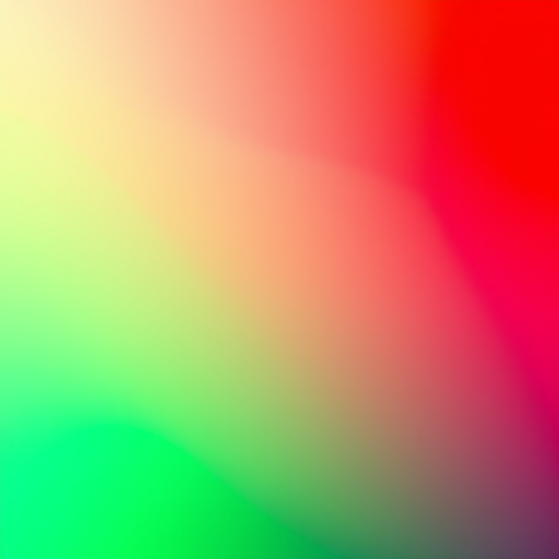 Create a vibrant gradient of colors ranging from red to green, 50mm lens, f/2.8 aperture, ISO 100, soft focus, captured with a DSLR camera.