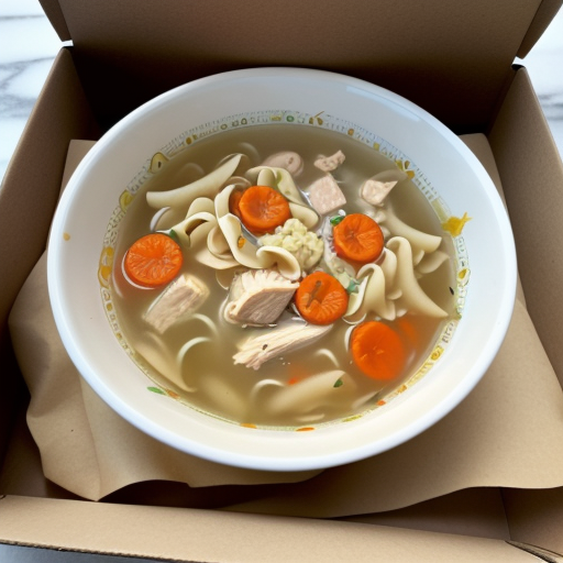 chicken noodle soup in a box