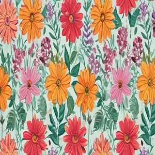 drawings of flowers in color