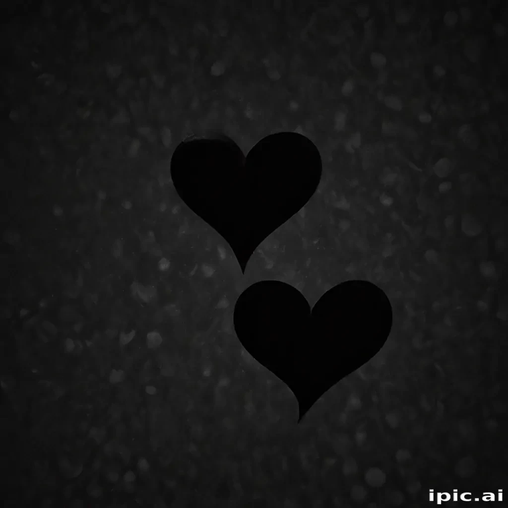 black wallpaper heart
