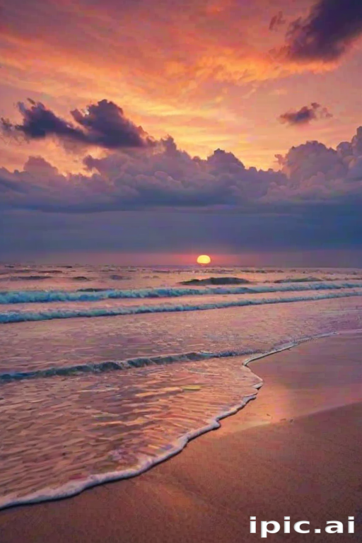 sunset on the beach backgrounds