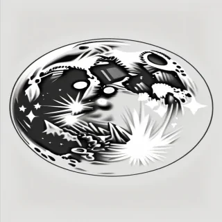 moon line art