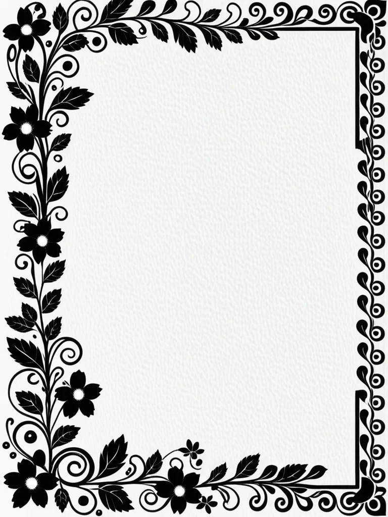 clip art borders black and white