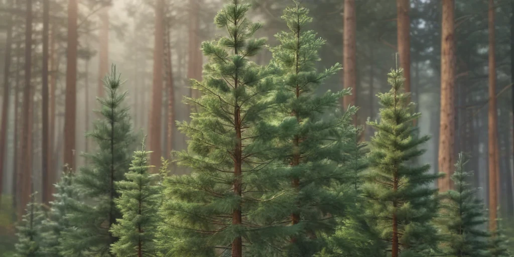 pine trees transparent background