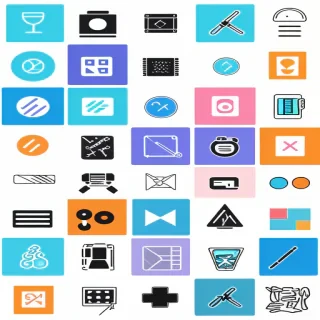 transparent icons aesthetic