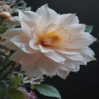 transparent flower outline