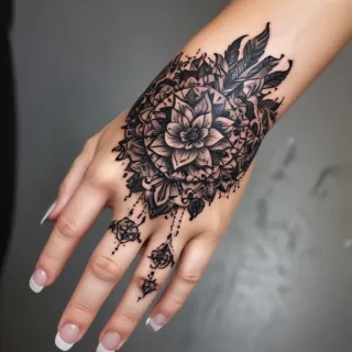 cute hand tattoos for black females