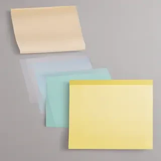 sticky note with transparent background