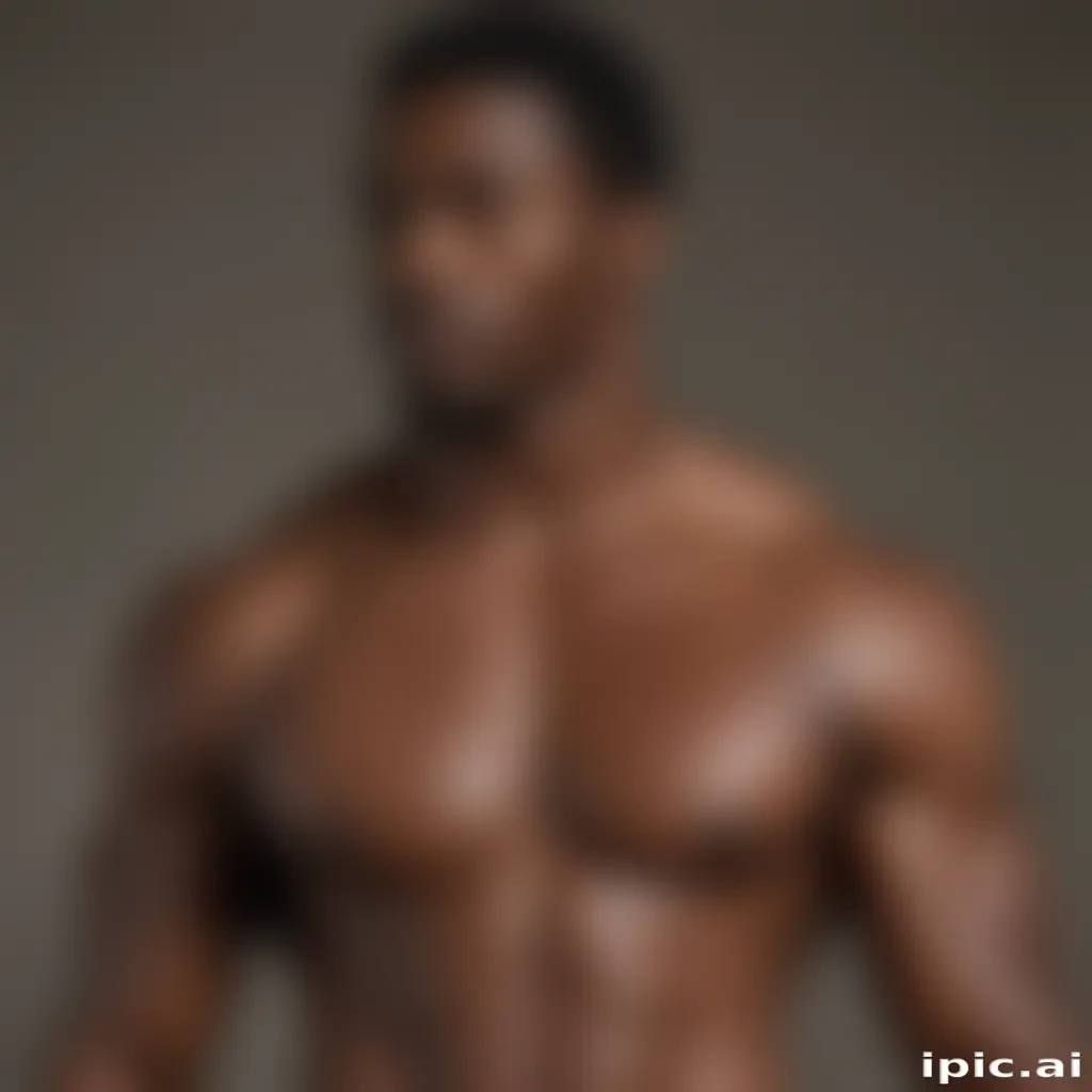 black shirtless man