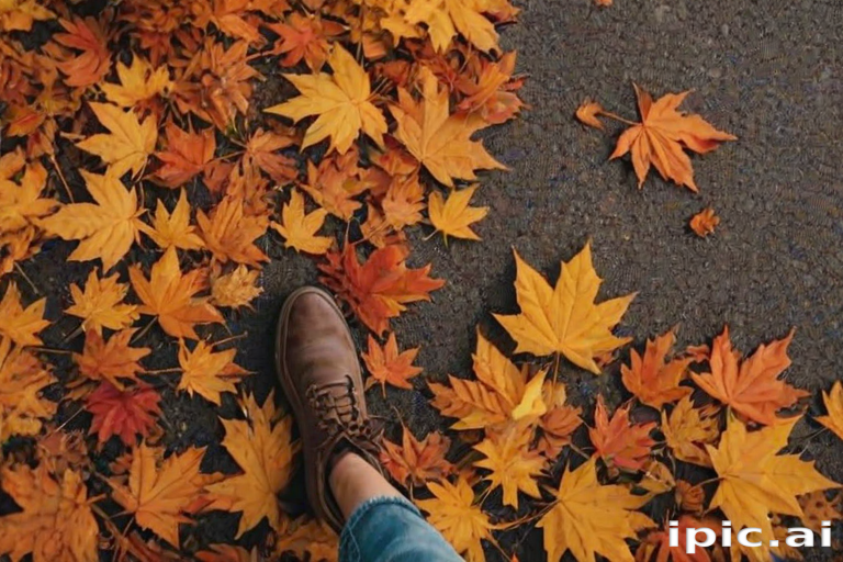 fall leaves aesthetic