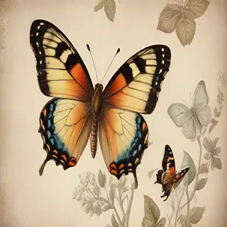 vintage butterfly illustration